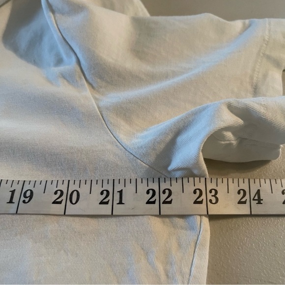 7 For All Mankind Shirt Mens White Short Sleeve 7FAM Graphic Logo Cotton Size L - Picture 7 of 8